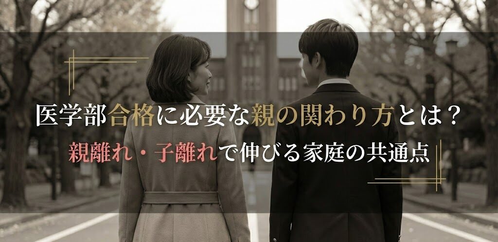 医学部合格に必要な親の関わり方とは？親離れ・子離れで伸びる家庭の共通点